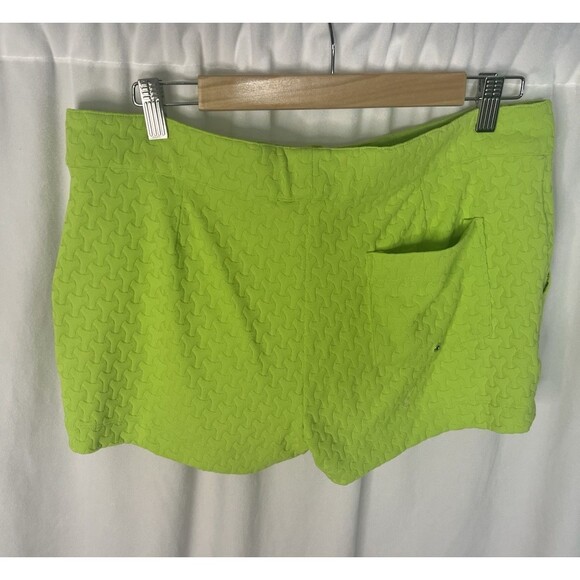 MR TURK 'Kent' Men's Embossed Knit Lime Swim / Bathing Trunks Shorts small - Picture 7 of 8